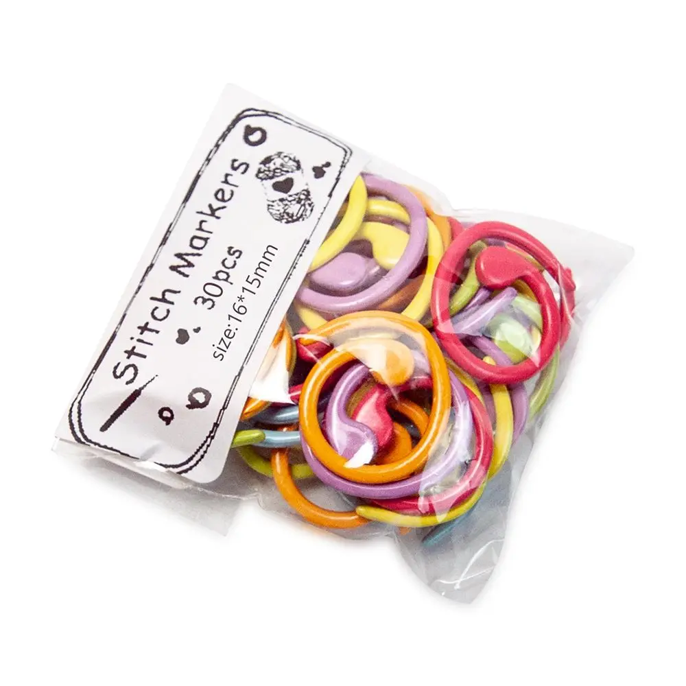 180Pcs Stitch Loom Knitting Markers Counter Needle Locking Stitch Markers  for Crocheting with Storage Box Knitting Accessories