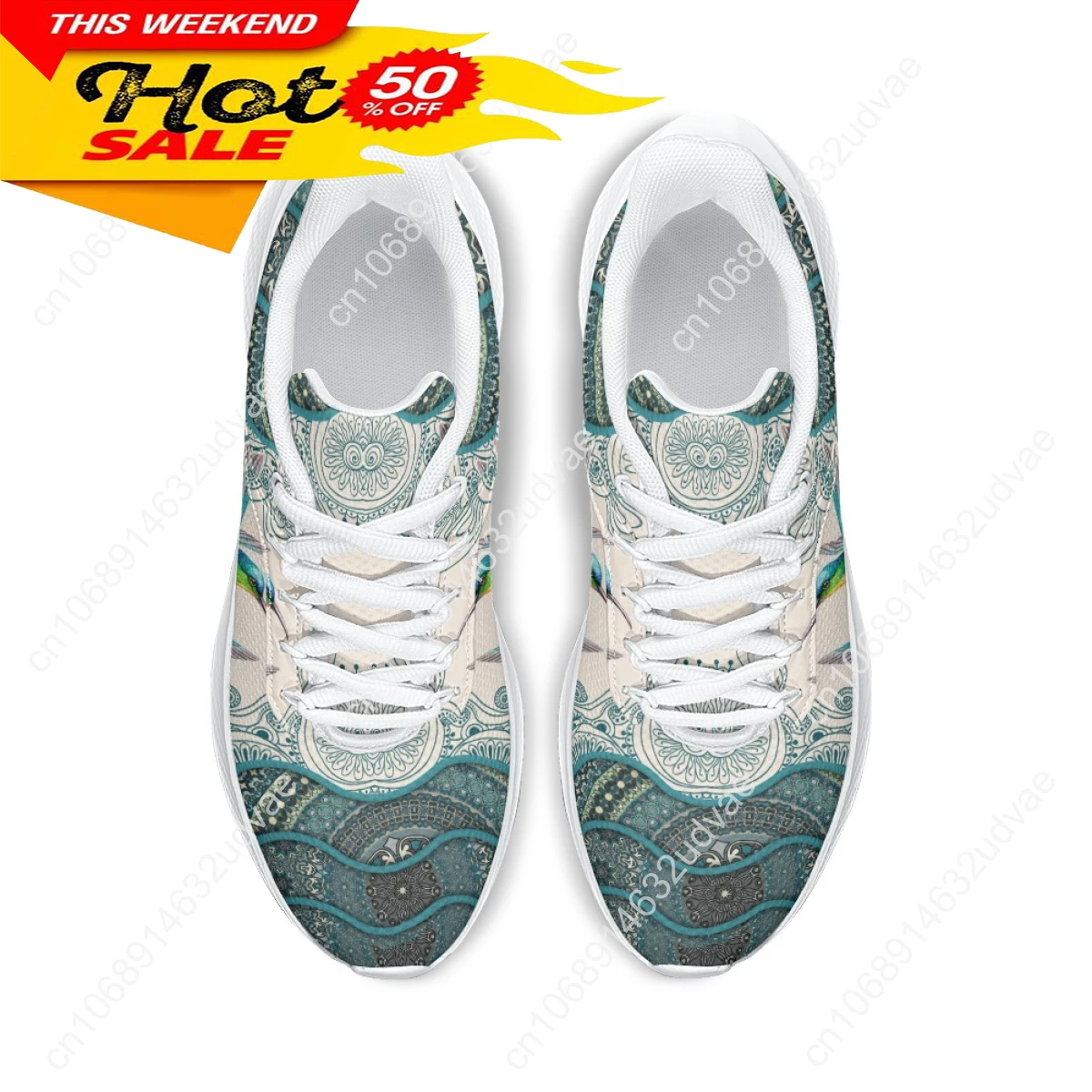Bohemia Style Hummingbird Running Shoes Women's Lightweight Outdoor Platform Sneakers Comfortable Sport Tennis 2023