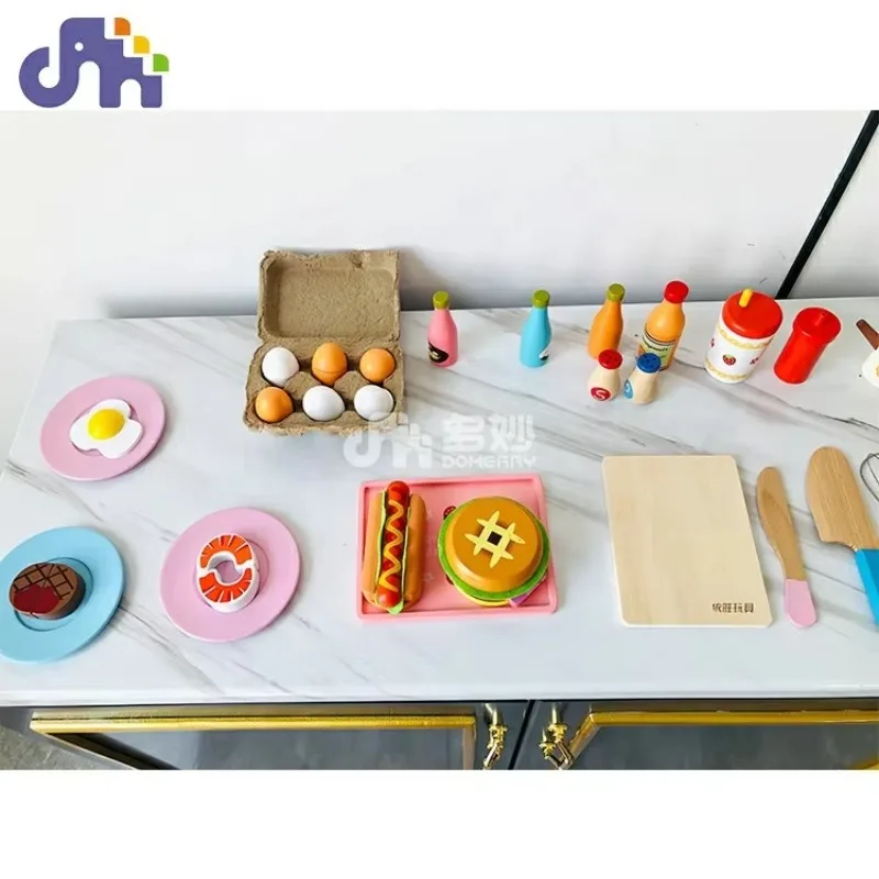 Unisex Educational Play Set Indoor Kitchen Restaurant Toy for 5-7 Year Olds Funny House Toy with Kitchen Function