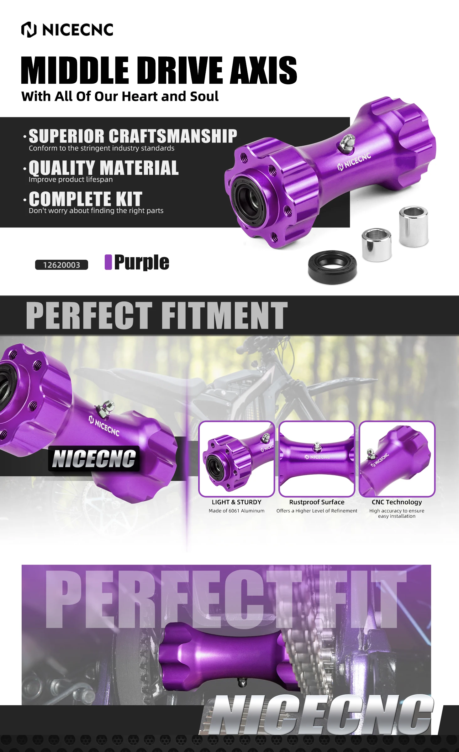 Für Surron Light Bee X Für Sur-ron Light Bee S Mittlere Antriebsachse Mittelachs Welle Für Segway X160 X260 elektrische Dirt Bike – Detail 1