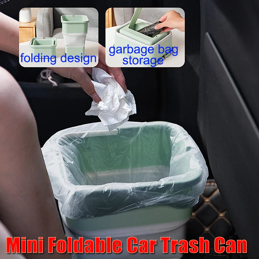 Car Folding Garbage Can Home Office Storage Box Multifunction Foldable Trash Can Waterproof Car Storage Box Camping Drink Barrel
