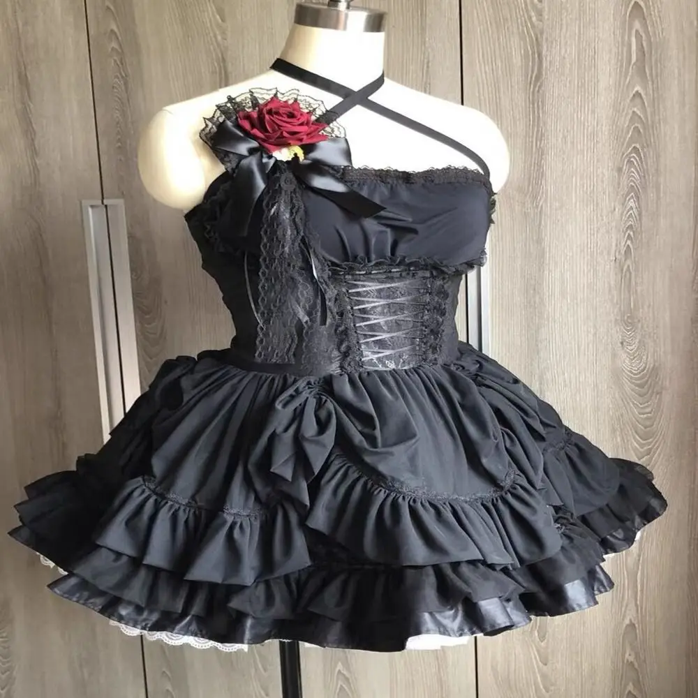 Vintage Spitze Rose Haarnadel Blume Bälle Bowknot Haars pange Frauen Cosplay Kopfschmuck süße Magd Kopf bedeckung Mode Haar Dekor – Detail 4