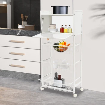 kitchen Storage & Organization Bread Rack Coffee Station Microwaves Rack Storage Rack 5 Tier Kitchen Organizer Shelf for Dishes 2