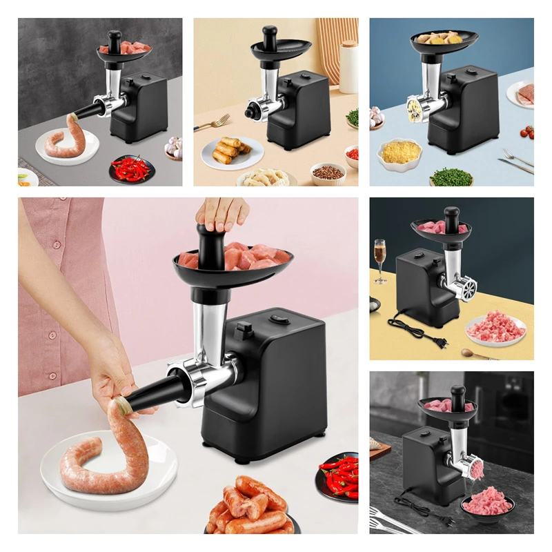 1000W Electric Meat Grinder Sausage Maker with 3 Grinding Plates Food Pusher Meat Mincer Juicer Food Grinder for Home Kitchen 4