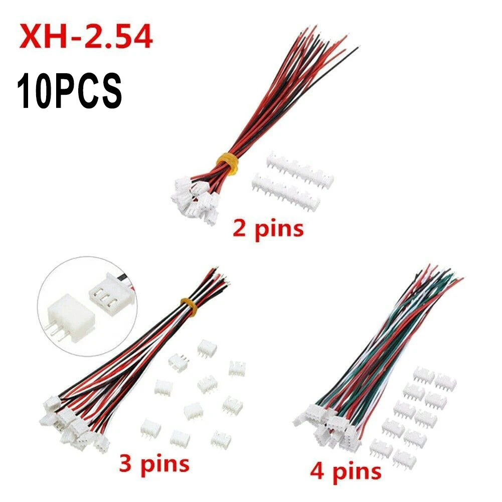 Workshop Connector Plugs Cable Connectors 24AWG Fittings Male Female Plug Replacement With Wire 10 Sets Of 2-4 Pin