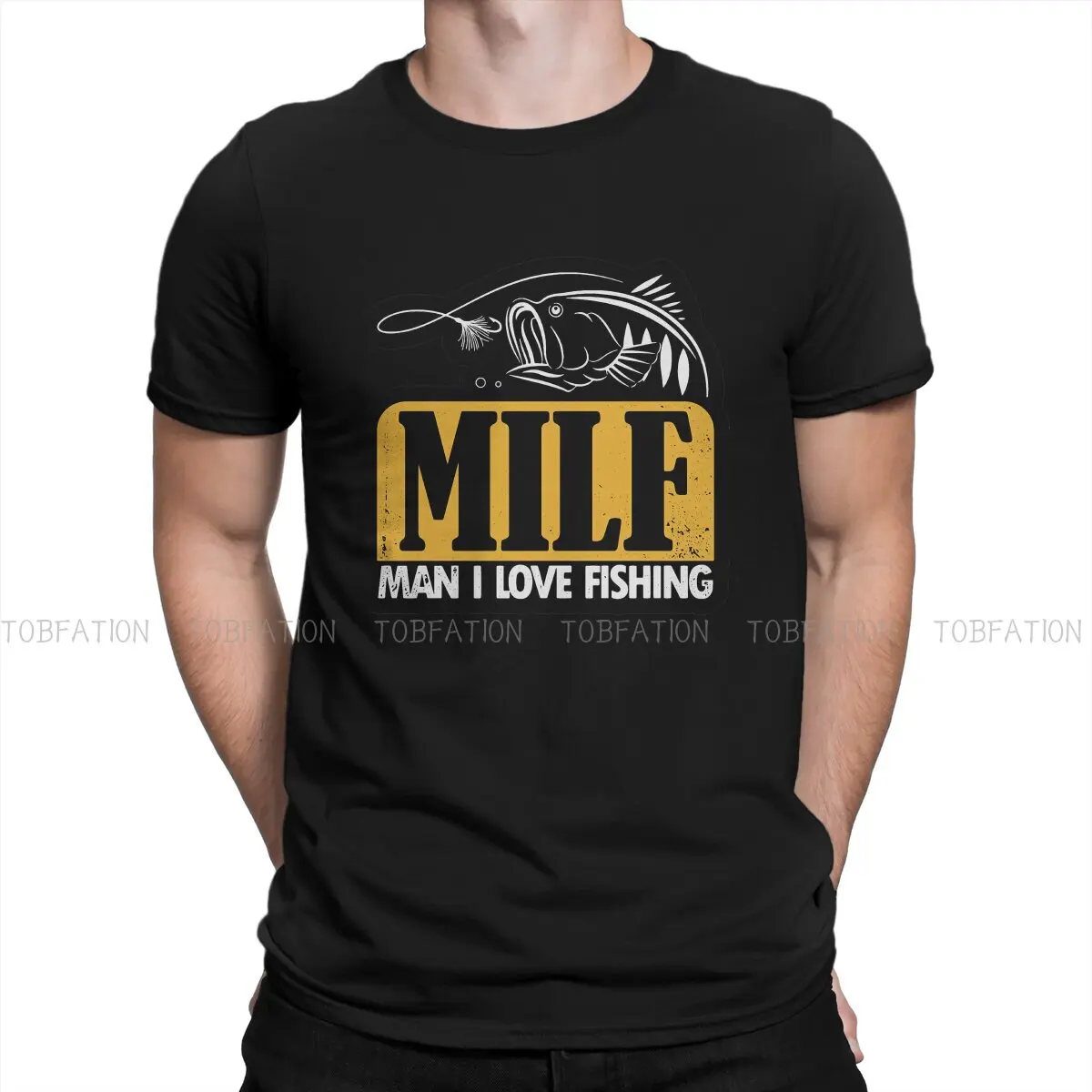 

Man I love Fishing TShirt For Men MILF Clothing Fashion T Shirt Soft Print Fluffy Creative Gift