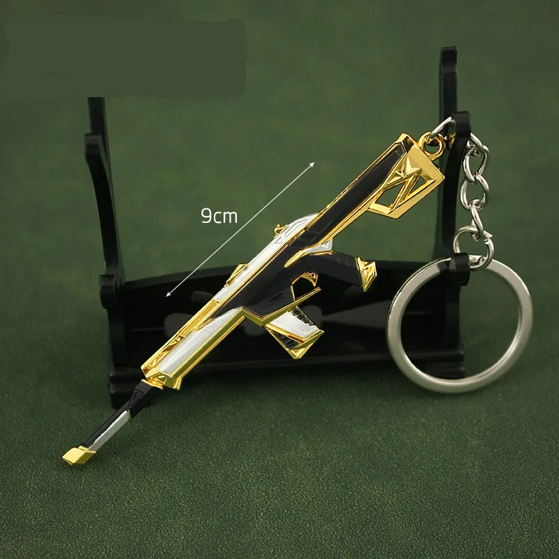 Vandal Valorant Knife Weapon Keychain Champion Karambit 9cm Mini Gun Alloy Metal Toy Action Figures Model Kid Gift for Boys game keychains,game knife,sword keychain,cosplay toy,cosplay prop