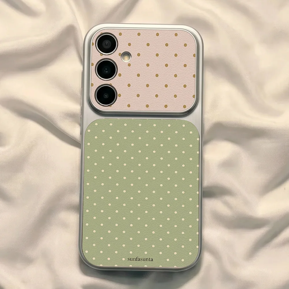 Matcha Green Polka Dot Soft Milk-Style Phone Case