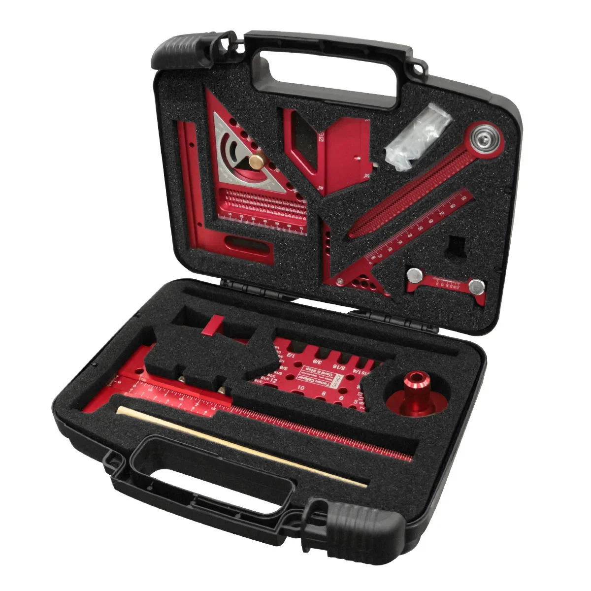 10pcs Woodworking Square Kit with Box, T-Square Scribing Tools ...