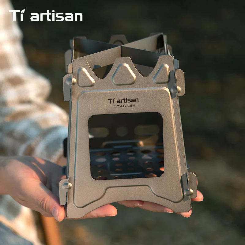 Tiartisan Titanium Outdoor Foldable Wood Stove Tiartisan Titanium Outdoor Foldable Wood Stove Camping Gear