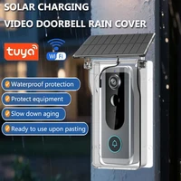 Tuya Doorbell with Solar Rain Cover Camera Wireless Video Doorbell Wifi PIR Human Body Sensing Outdoor Door Bell Video Intercom