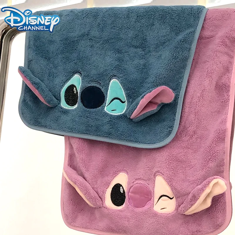 Disney Stitch Handtuch Cartoon niedlichen 3d Kind Handtuch Geburtstags feier Geschenk rechteckigen Schal Koralle Fleece Handtuch