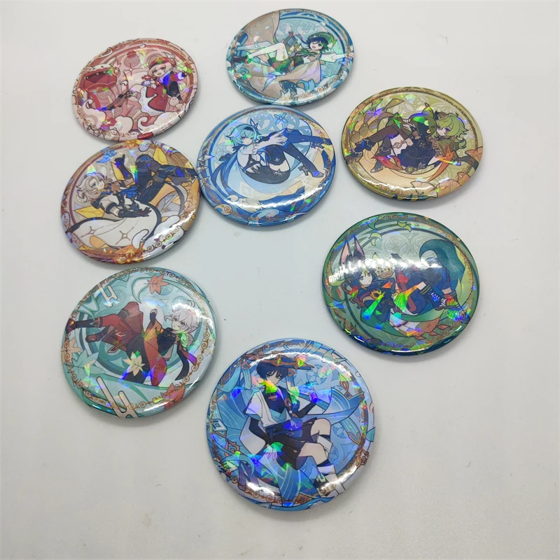 Ударопрочная брошь 58 мм, брошь в виде фигурки героев игры «скейтборер», цино каэдехара, казуха, барбатос, ветровка, фестиваль, коллекция, реквизит