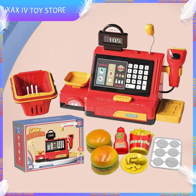 

New Children's Puzzle Play Toy House Girl Toy Simulation Supermarket Cash Register Electric Multifunctional Parent-child Gifts