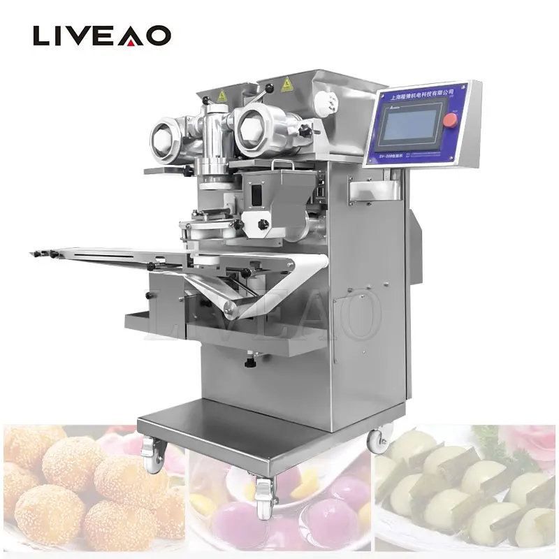 Control Kibbeh Kubba Coxinha Falafel Meat Sweet Ball Making Encrusting Machine Mochi Ice Cream Encrusting Maker