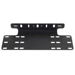 Enhanced LED Work Light Bar Aluminum License Plate Bracket (Black)