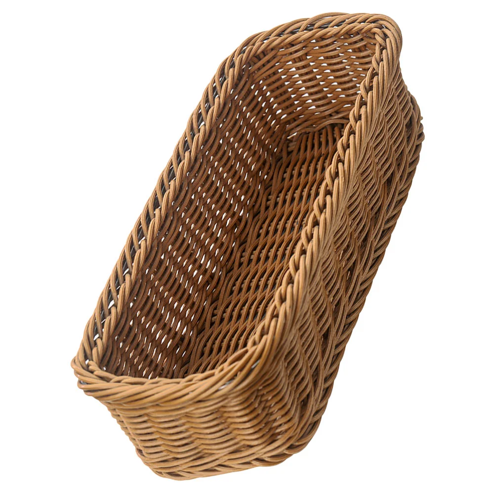 

Chic Sundry Basket Imitation Rattan Woven Storage Kitchen Snacks Baskets Plastic