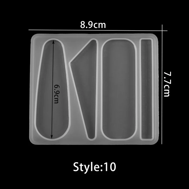 Barrettes Silicone Molds Metal Geometric Hair Clips Epoxy Resin Mold For DIY Resin Hairpin Crafts Jewelry Making Accessorires Style 10