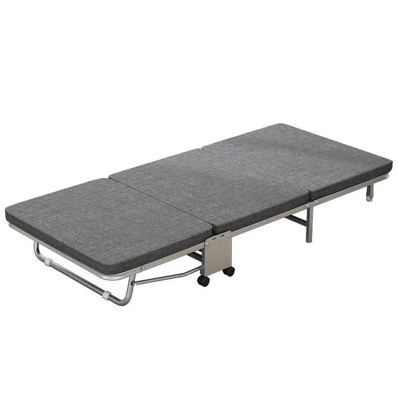Letto Pieghevole Singolo per Ufficio, Letto da Campeggio per Pausa Pranzo, con Piano Rigido, Pieghevole in Tre Parti - immagine 6