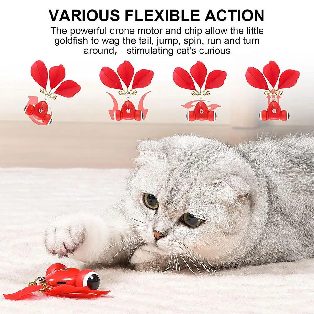 

Cat Toy Fully Automatic Intelligent Teasing Cat Small Supplies Goldfish Hi Toys Toy Chasing Artifact Pet Smart Self Pet H9J9