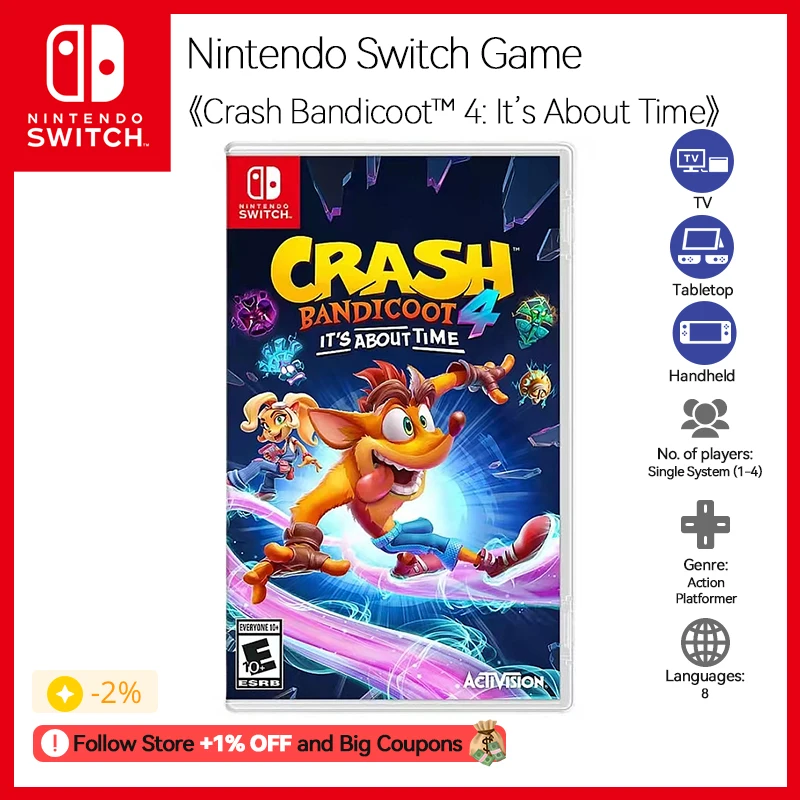 Crash Bandicoot 4: It's About Time (Nintendo Switch) key US!