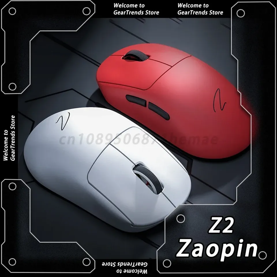 Zaopin Z2 Wireless Mouse Paw3395 Tri Mode Lightweight 4k Return E-Sports Mouse Gamer Accessory Customized Gaming Mice Man Gift