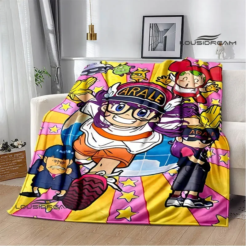 Doctor Slump cartoon printed blankets Flange Warm blanket soft and comfortable blanket picnic blankets bed linings birthday gift 6
