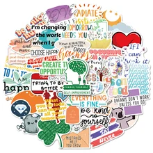 

10/30/50/PCS Inspirational Text Stickers School Season Color English Letters Personality Student Notebook Stickers Wholesale