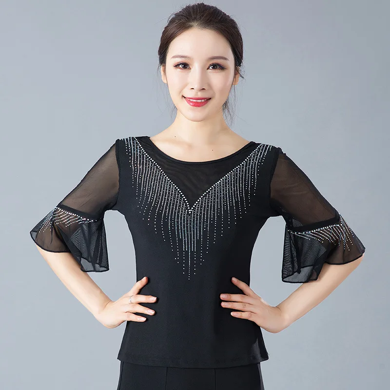 

Куртка для бальных танцев X2098, женский костюм для латиноамериканских танцев, танцевальная одежда, блузка для современных танцев, рабочая одежда, костюм для классических танцев