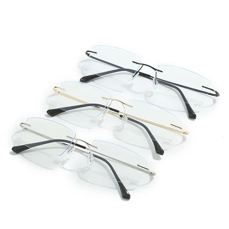 Sleek Vintage Rimless Myopia Eyeglasses