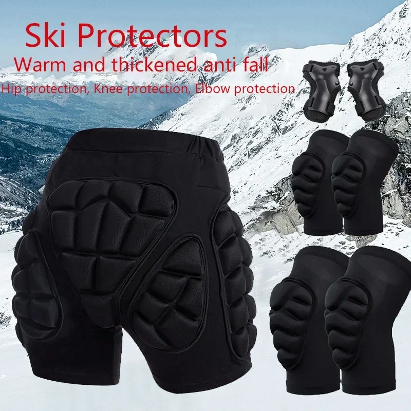 Ski Protective Gear Ski Hip Protector Pants Fall Prevention Butt Roller Skating Ice Scooter Sports Children's Knee Elbow Wrist Pads
