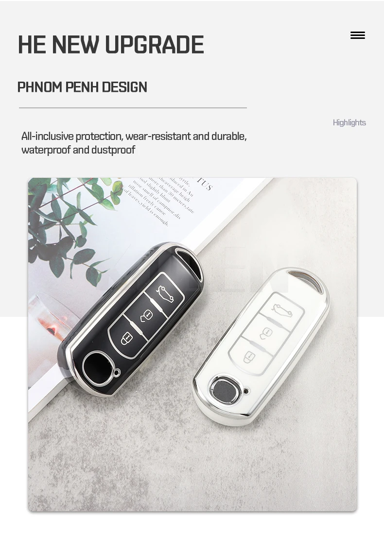 TPU Car Remote Key Case Cover Holder Shell per Mazda 2 3 5 6 Demio CX-3 CX-4 CX-5 CX-7 CX-9 MX-5 Atenza Axela custodia protettiva - Sd881090620584cba954f60824527552fY