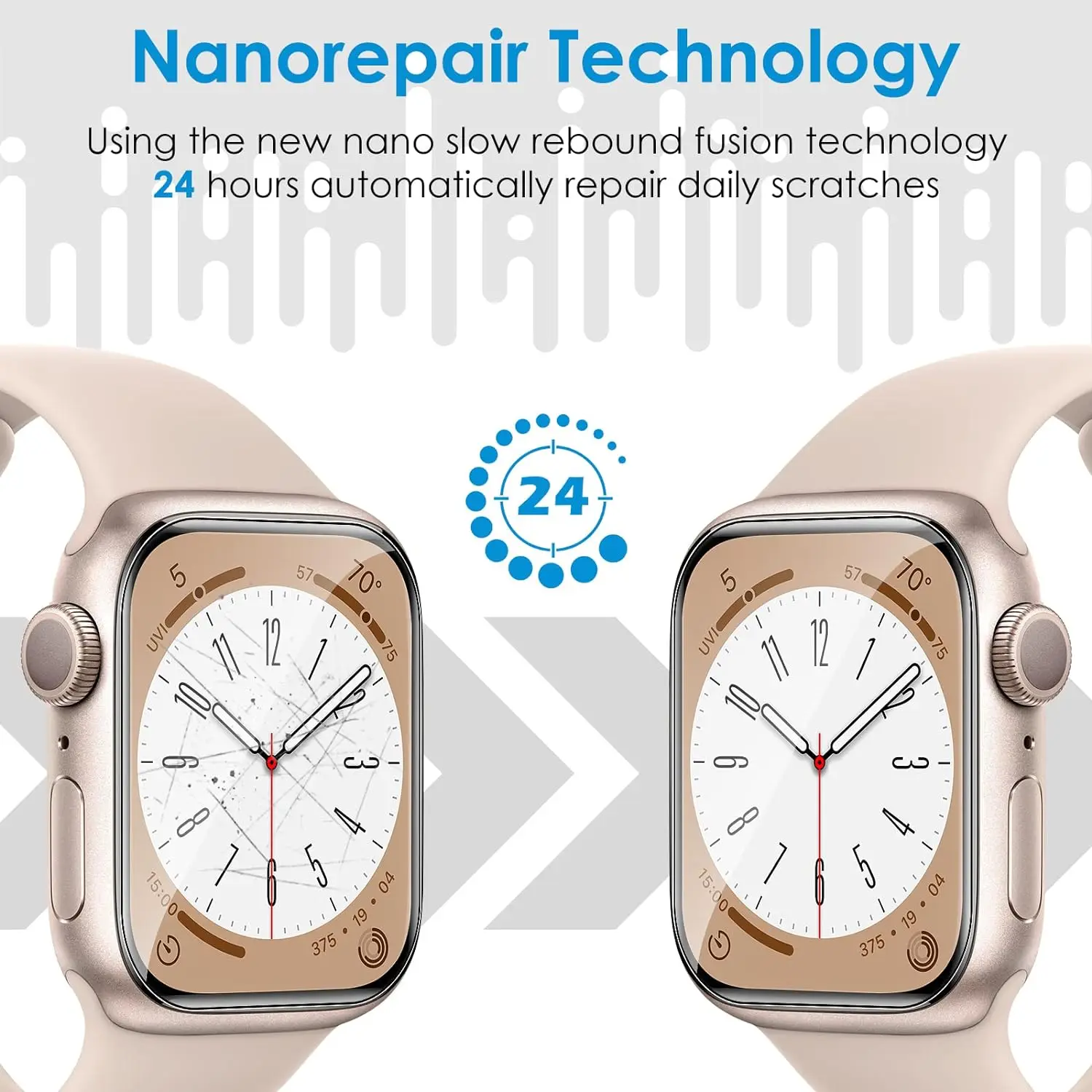Premium HD Glass Screen Protector for Apple Watch - Universal Fit
