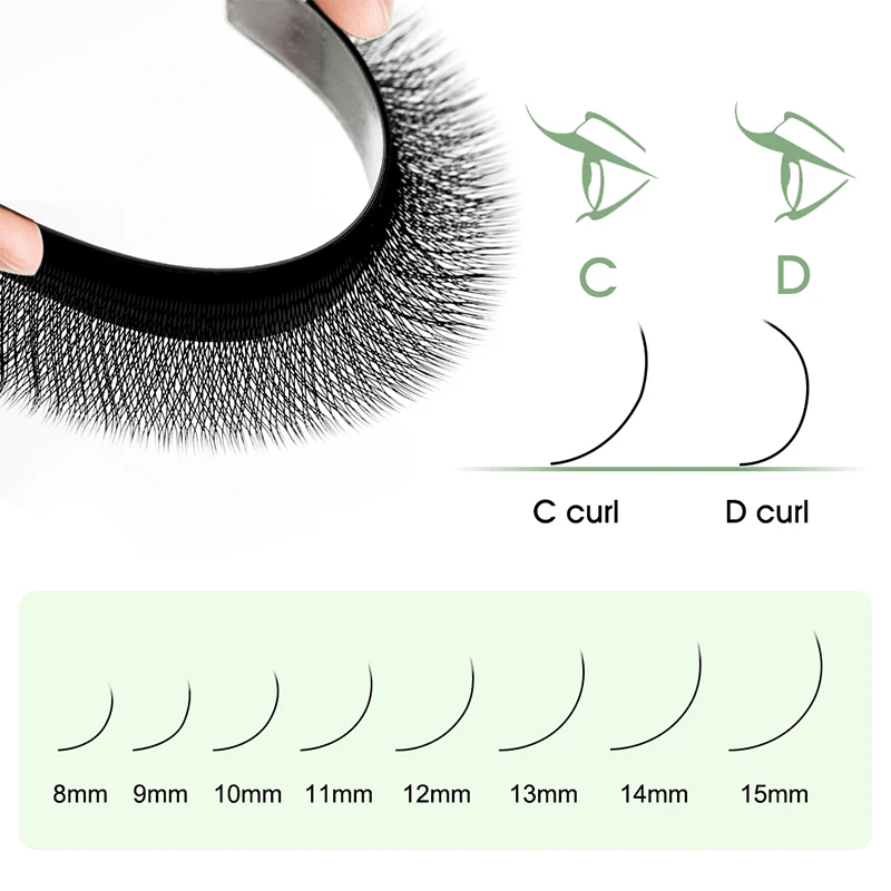 NATUHANA W-Shaped 7D 8D Volume Eyelash Extensions Premade Volume Fans W Shape Lashes Natural Soft False Eyelashes for Makeup