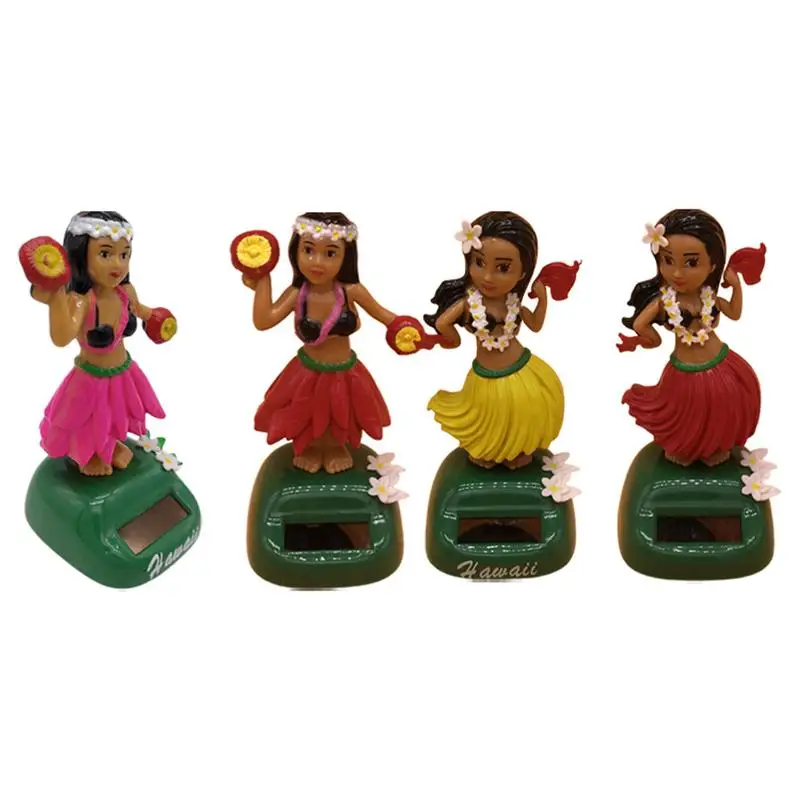

Solar Power Car Decoration Hawaii Girl Dancing Doll Auto Ornaments Solar Power Toy Shaking Head Auto Interior Decor Accessories