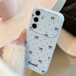 Charming Bow Pattern Phone Case Cover - Galaxy A37 (Light Blue03 QB19)