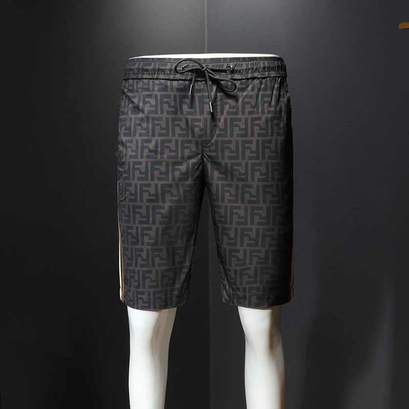 2024 Summer Beach Shorts for Men, Comfortable and Breathable Leisure Shorts, Luxury Brand Clothing Elastic waistband oversized