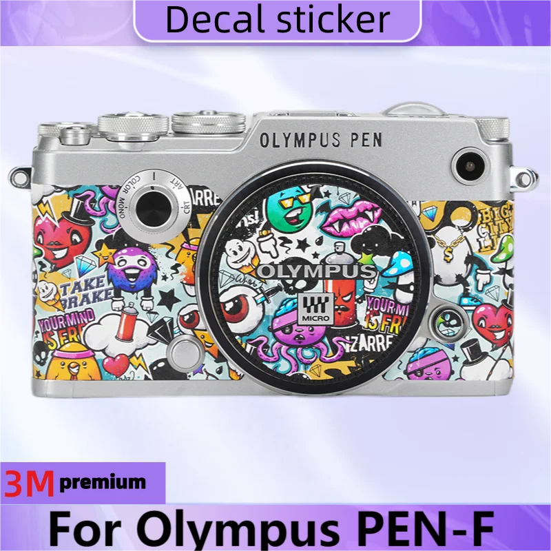 Pen-F Decalcomania Pelle Vinile Pellicola Avvolgente Fotocamera Corpo Adesivo Protettivo Protezione Cappotto Per Olympus Penf Pen F