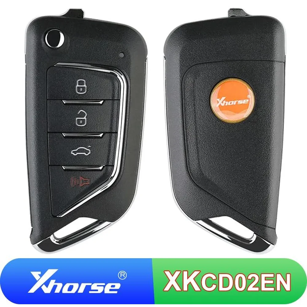 

5 Pcs/lot XKCD02EN Xhorse XK Wired Remote Key VVDI Car Key 4 Buttons Universal Flip Car Key For VVDI Key Tool