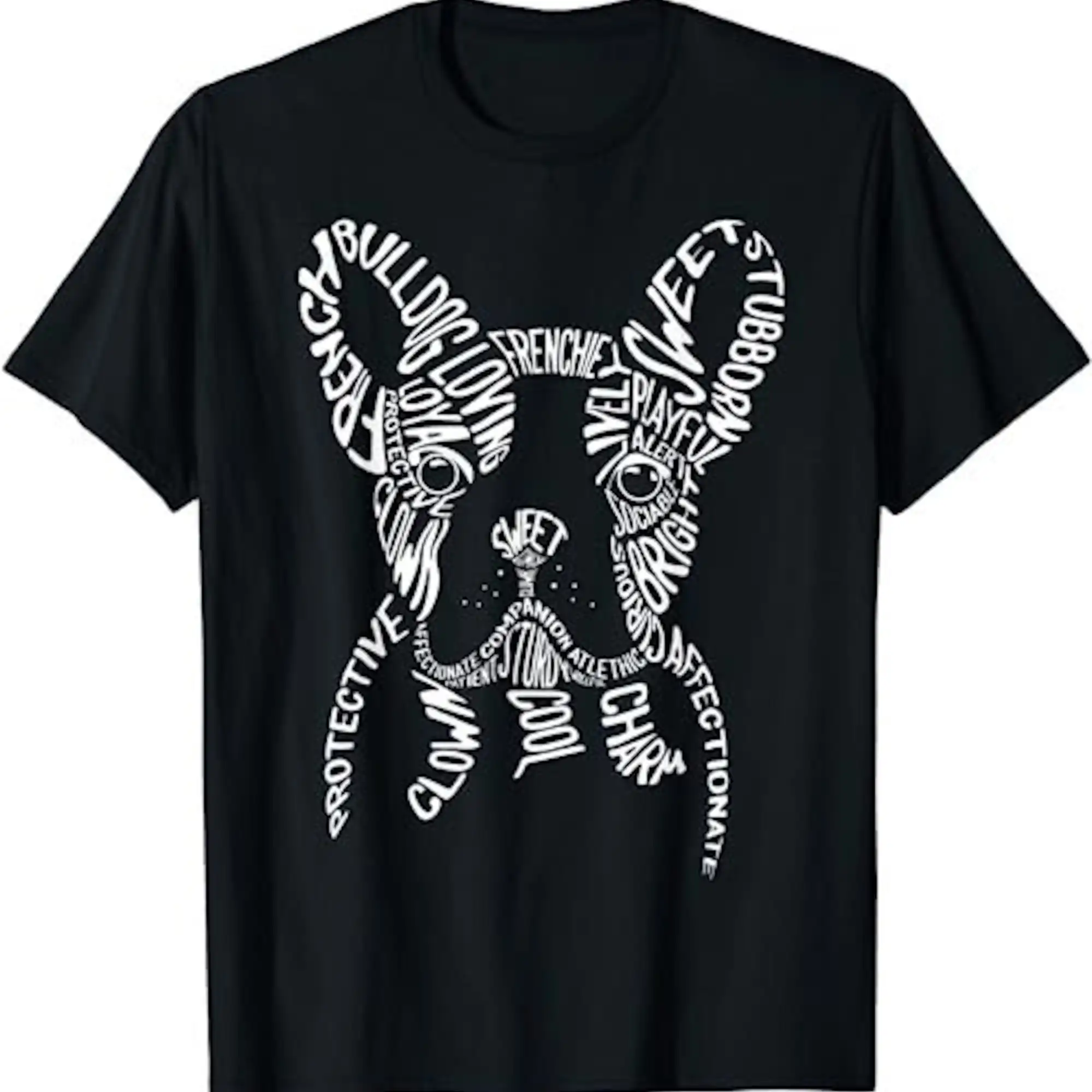 Maglietta Per Tipografia Bulldog Francese Word Art Frenchie Dog Sweat 14224