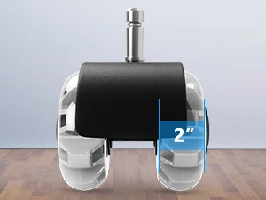 Description Picture 4 of item(Set of 5) Office Chair Wheels Replacement 2 Inch M10 Heavy Duty Caster Wheels Quick & Quiet Rolling Chair Casters