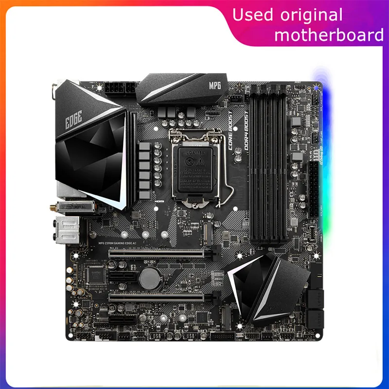 Usato Lga 1151 Per Intel Z390 Mpg Z390M Gaming Edge Computer Ac Usb3.0 Sata3 Scheda Madre Ddr4 Scheda Madre Desktop Da 64Gb