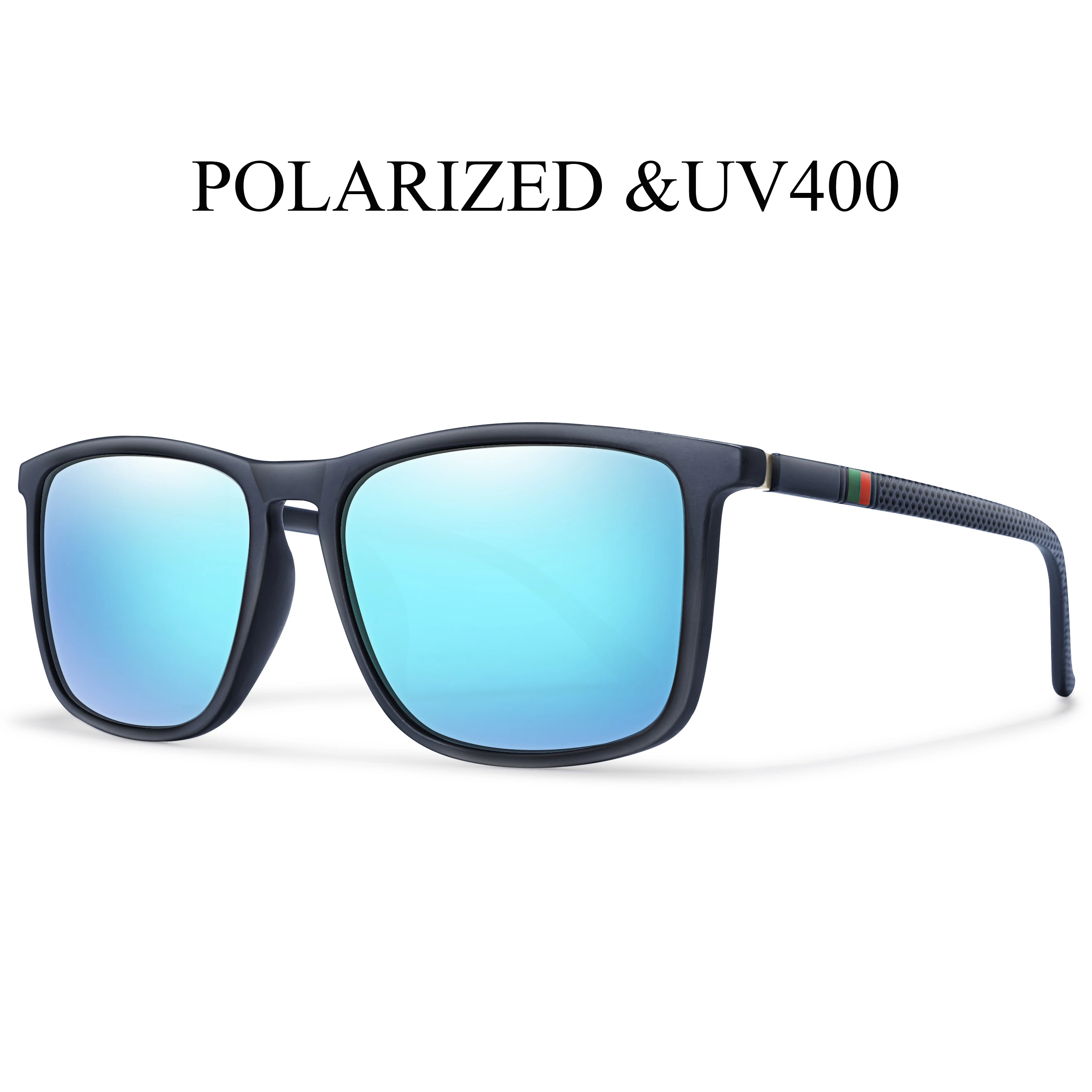 Single Luxury Square Vintage Polarized Sunglasses UV400