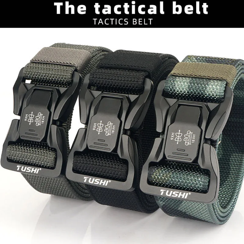 Tactical Training Alloy Buckle Belt With 1200D Nylon High-Quality Men's And Women's Outdoor Leisure Travel Quick Detachable Belt