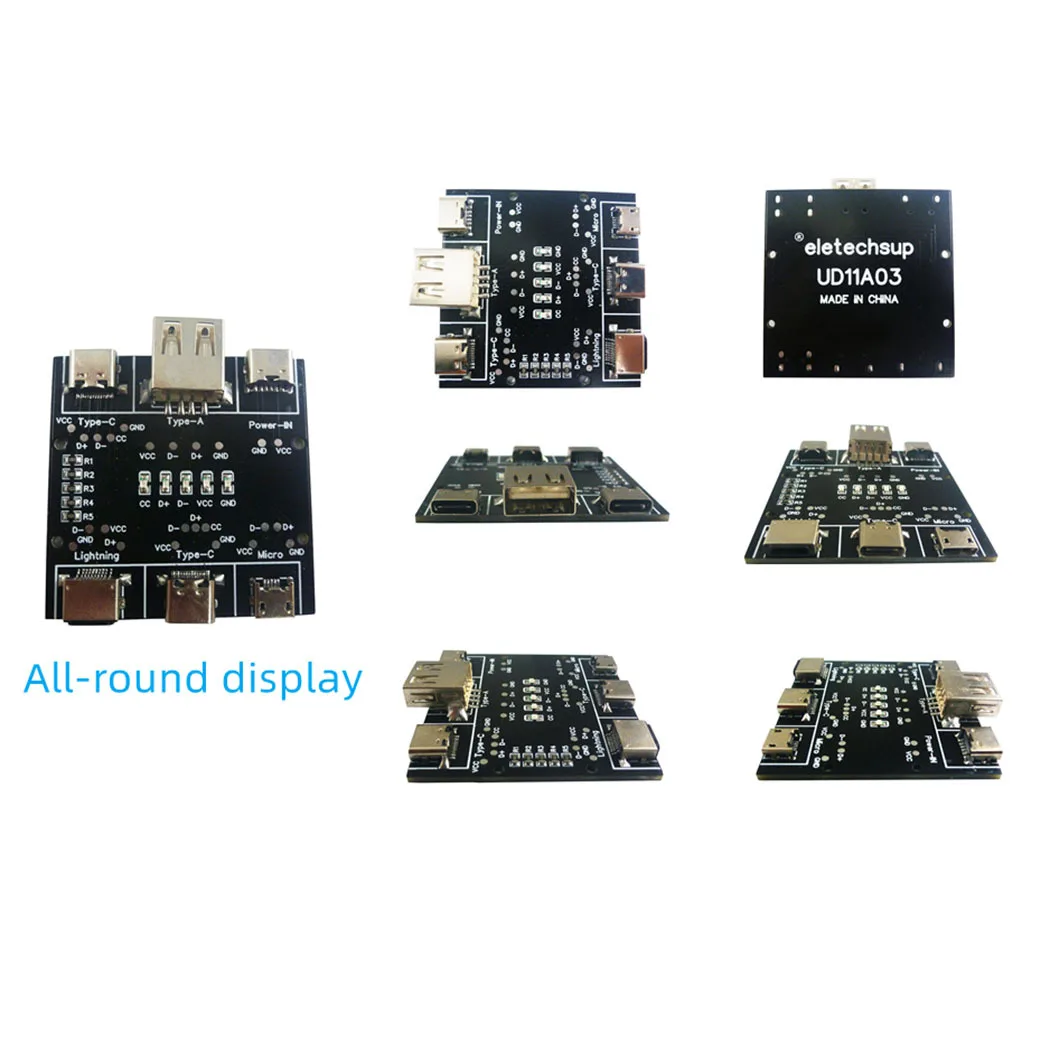 Multifunction USB Cable Tester USB A to Type-C Micro Short Circuit on off Data Cable Test Tool UD11A03 DC 5V 10-20MA
