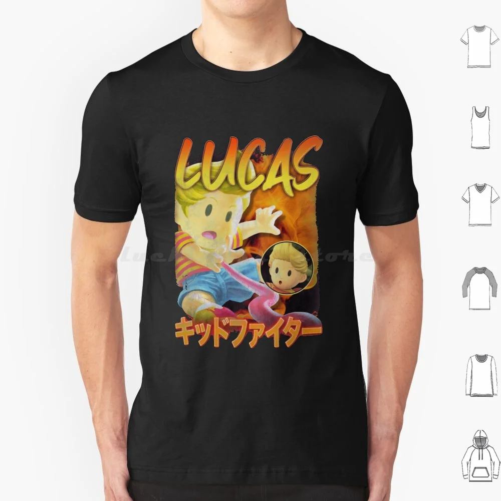 Lucas Vintage Rapper Tee T Shirt Big Size 100% Cotone Smash Bros Smash Ultimate Smash Bros Ultimate Super Smash Bros Ultimate
