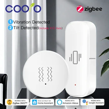 Zigbee Vibration Sensor With Tilt XYZ Axis Detection Real-Time Motion Shock Alarm Home Security Protection Support Zigbee2mqtt 1