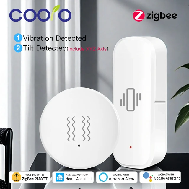 Zigbee Vibration Sensor With Tilt XYZ Axis Detection Real-Time Motion Shock Alarm Home Security Protection Support Zigbee2mqtt 1