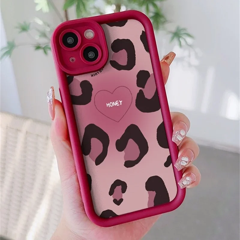 Leopard Print Silicone Phone Case Cover