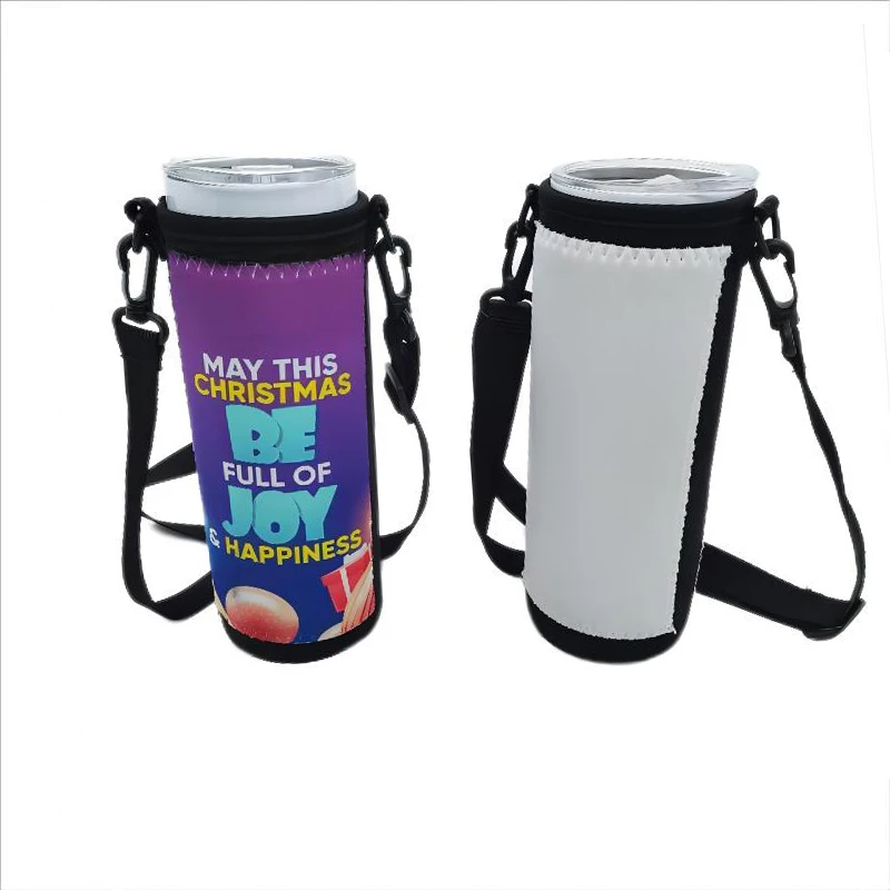 20pcs Sublimation Neoprene 20oz Skinny Straight Tumbler Sleeve Bag Carrier Tumblers Holder With Shoulder Strap